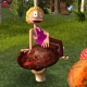Maxine sitting on a mushroom